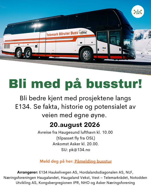 Opplev E134 sammen med politikere og næringsliv