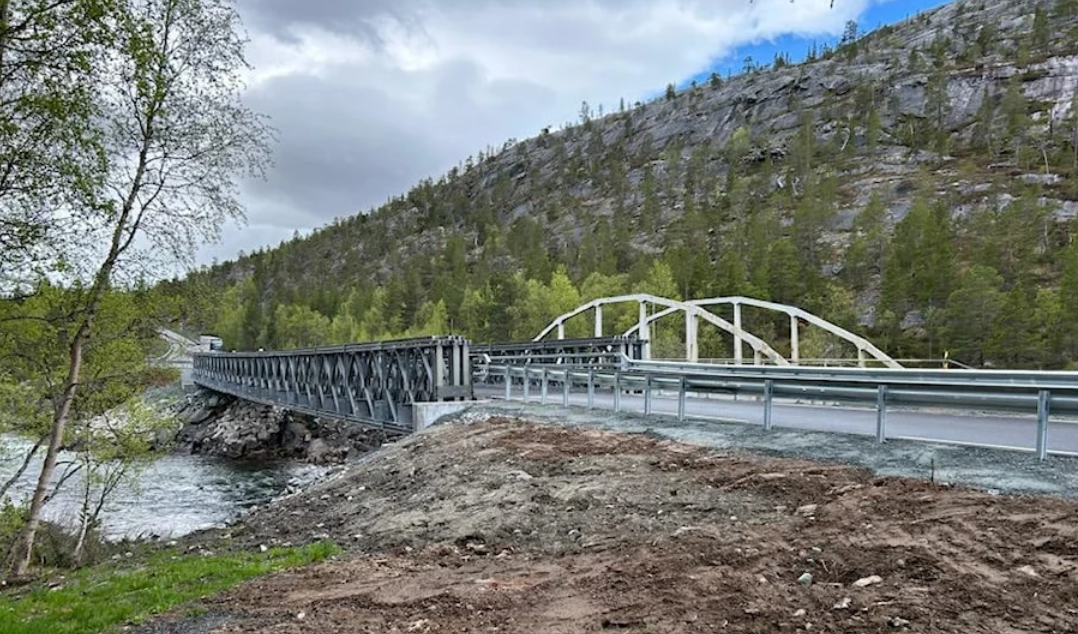 Åpner midlertidig bru på E6 i Saltdal