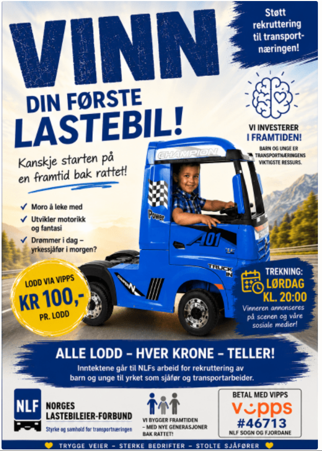 Møt NLF på Trøkk n’ Truck  på Ankerløkken i Førde 30. juli –1. august 2026.
