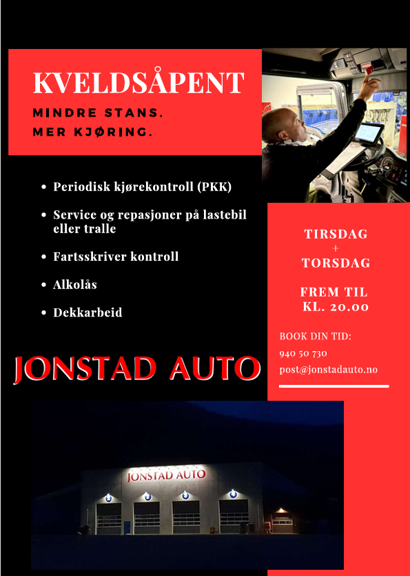 Kveldsåpent hos Jonstad Auto, Alvdal