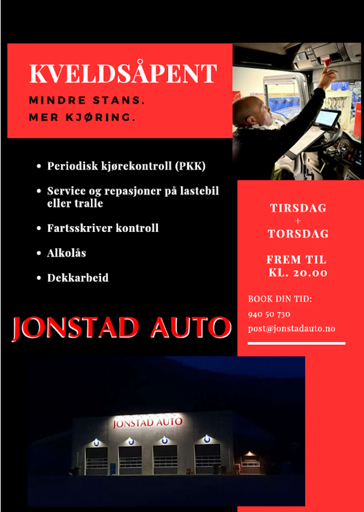 Kveldsåpent hos Jonstad Auto, Alvdal