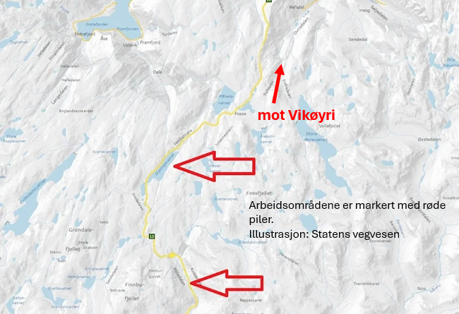 Nattarbeid på Vikafjellet uke 40 og 41